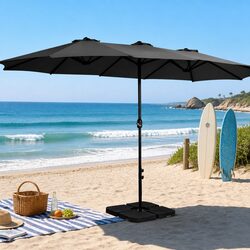 Superior Quality 4.57m Diameter Outdoor Umbrella with Base