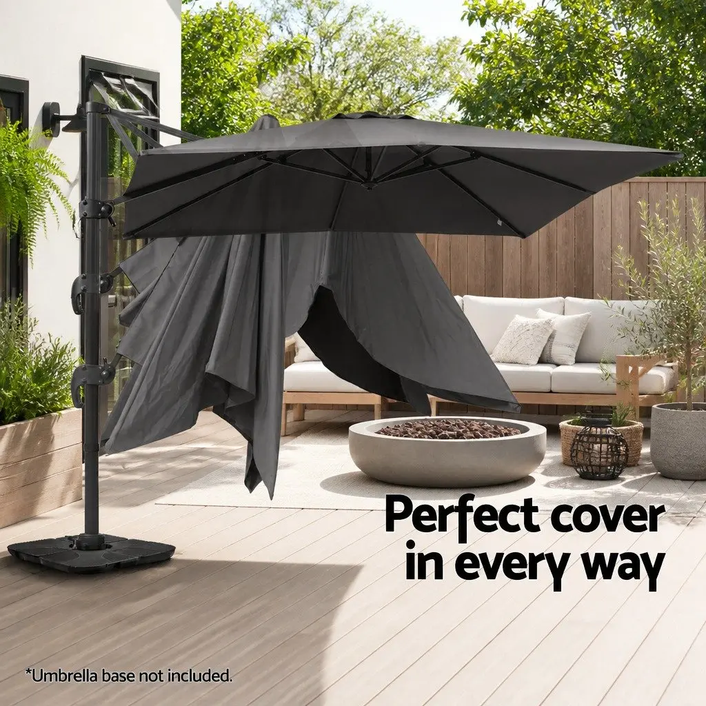 Cantilever Umbrella Aluminium 3m Charcoal