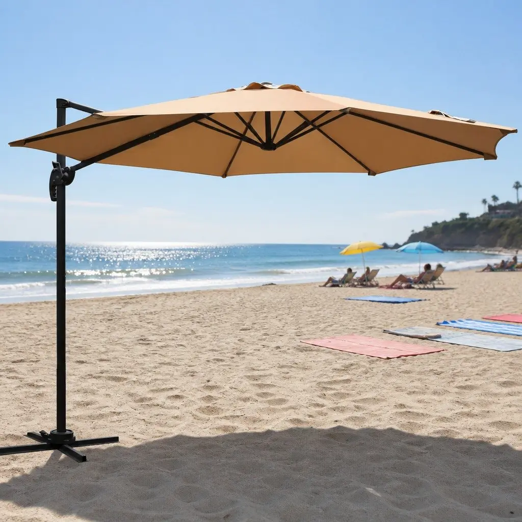 Outdoor Umbrella Polyester 3m Beige
