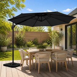 Durable 3m Outdoor Cantilever Umbrella with 360 Rotation