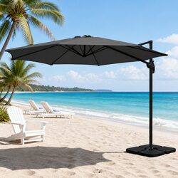 3m Outdoor Cantilever Umbrella with Durable Build and 360° Rotation