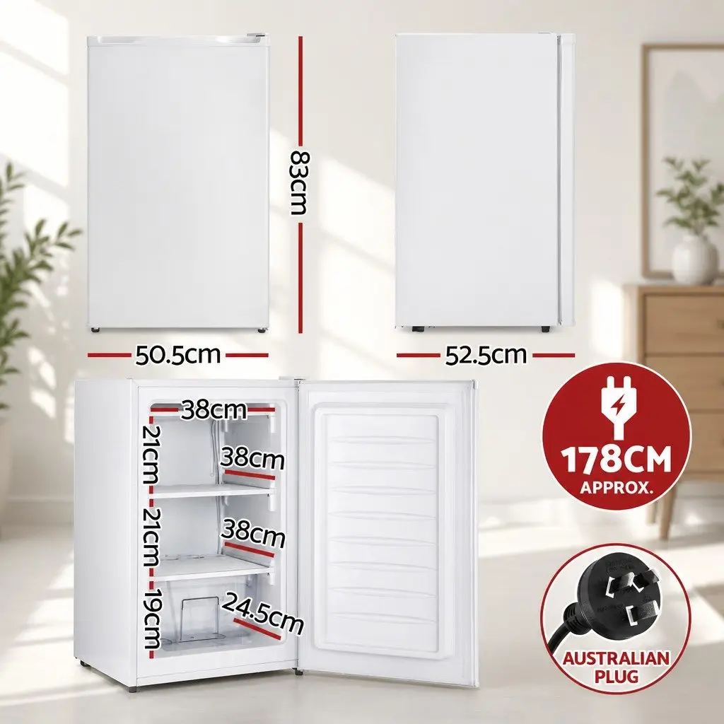81L White Upright Freezer with Fast Freezing