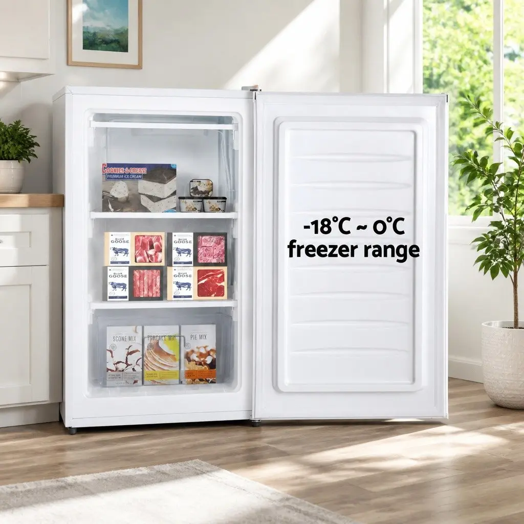 81L White Upright Freezer with Fast Freezing