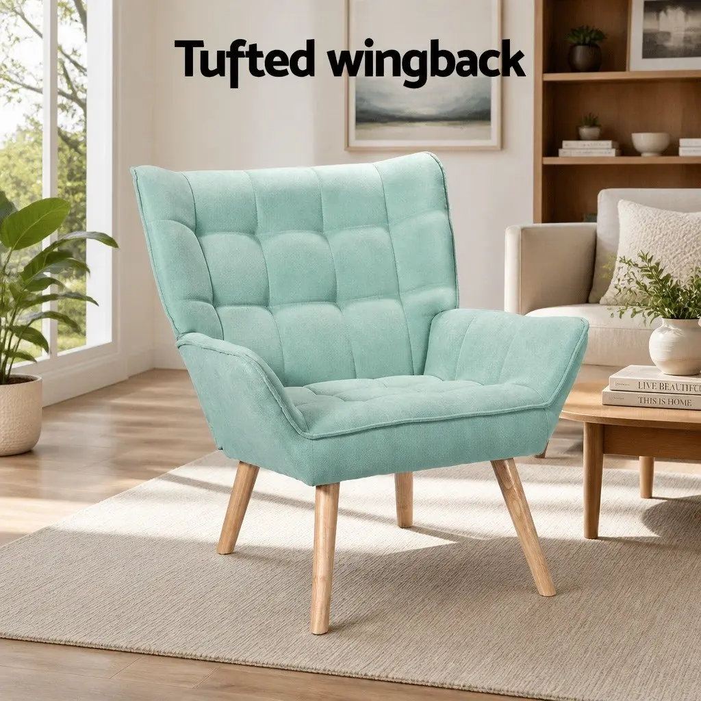 Blue Accent Armchair with Durable Build
