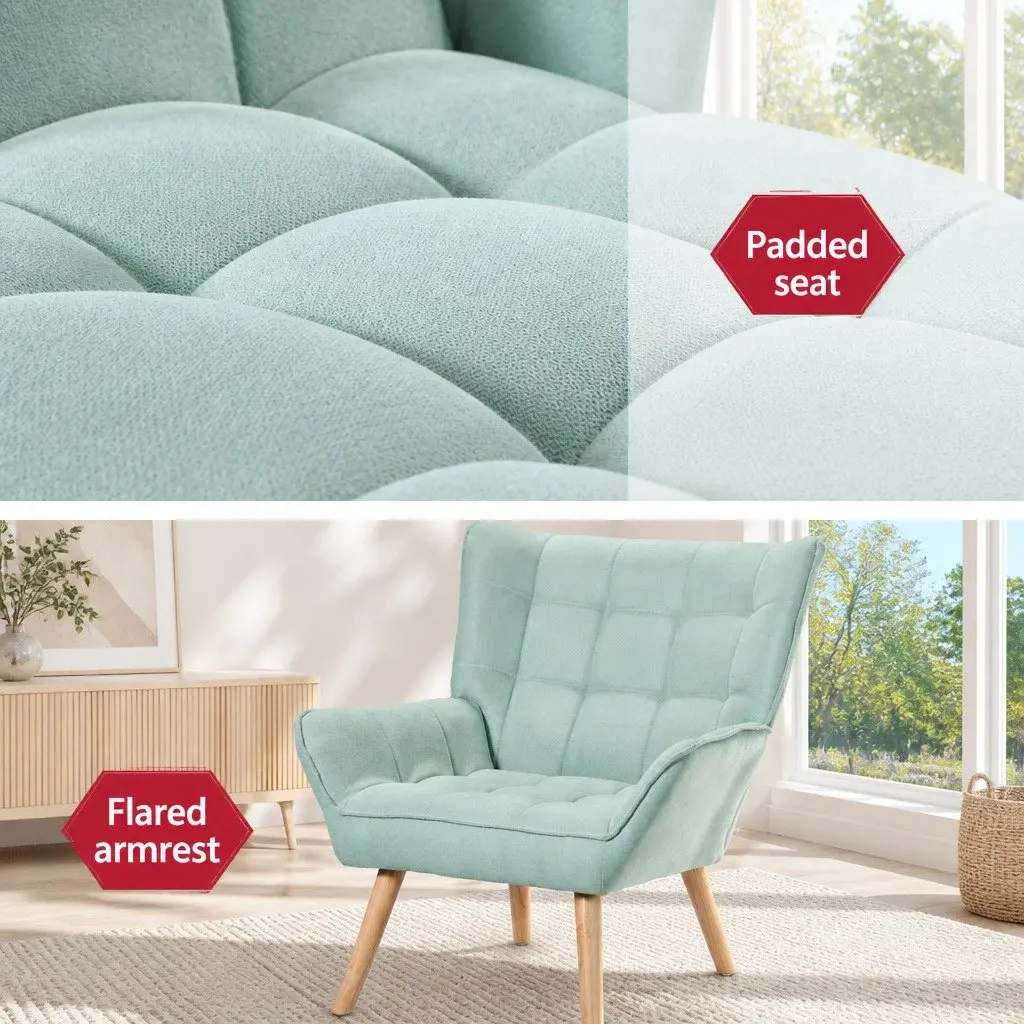 Blue Accent Armchair with Durable Build