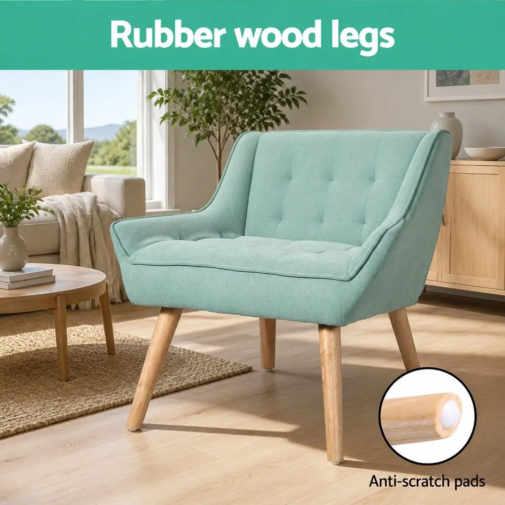 Blue Accent Armchair with Durable Build
