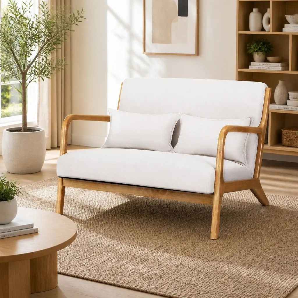 Beige Modern Scandinavian Armchair Lounge Chair