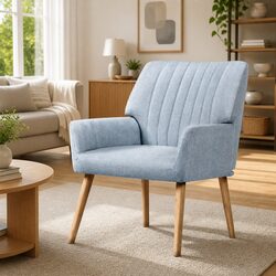 Comfortable Grey Fabric Armchair for Relaxation