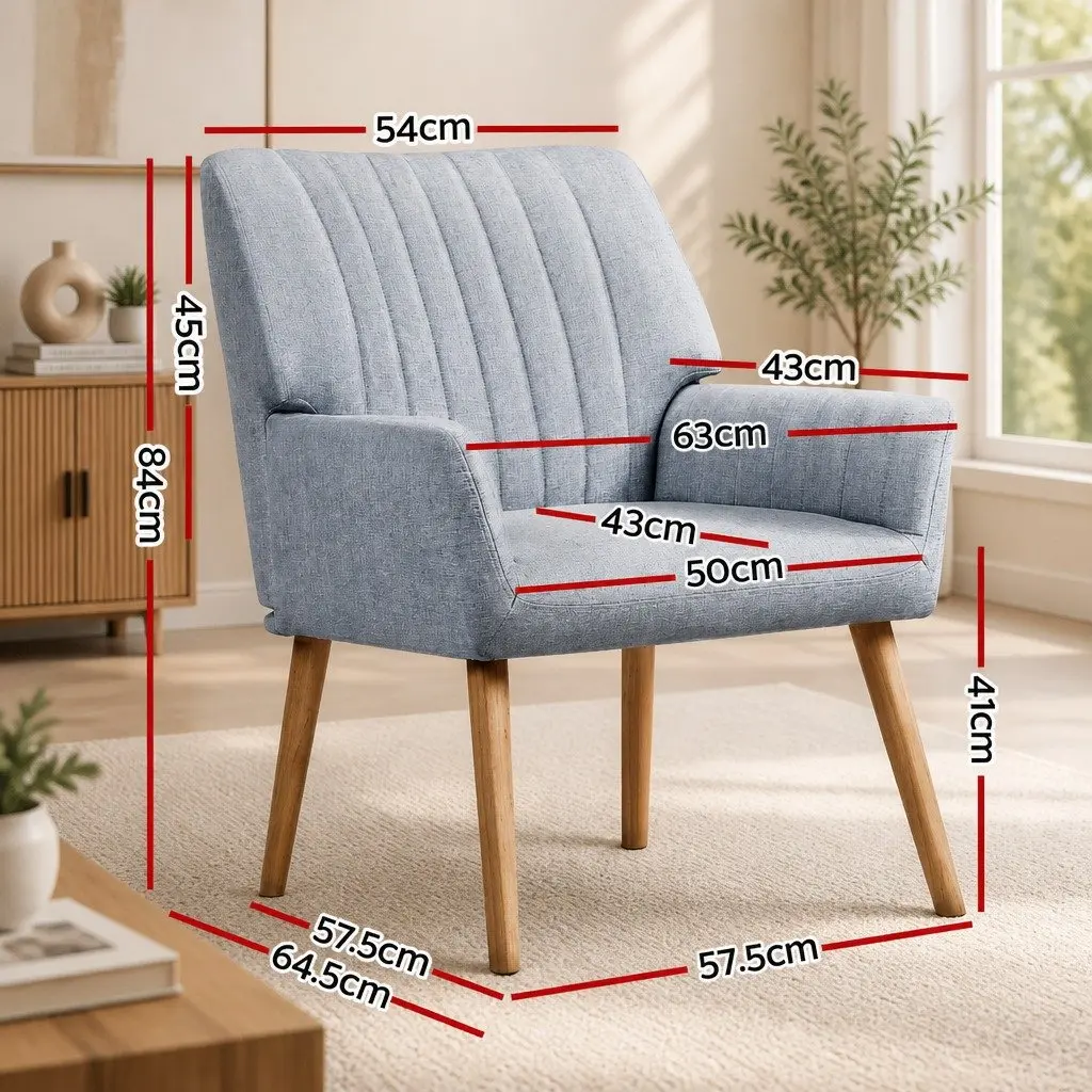 Grey Fabric Armchair for Relaxation
