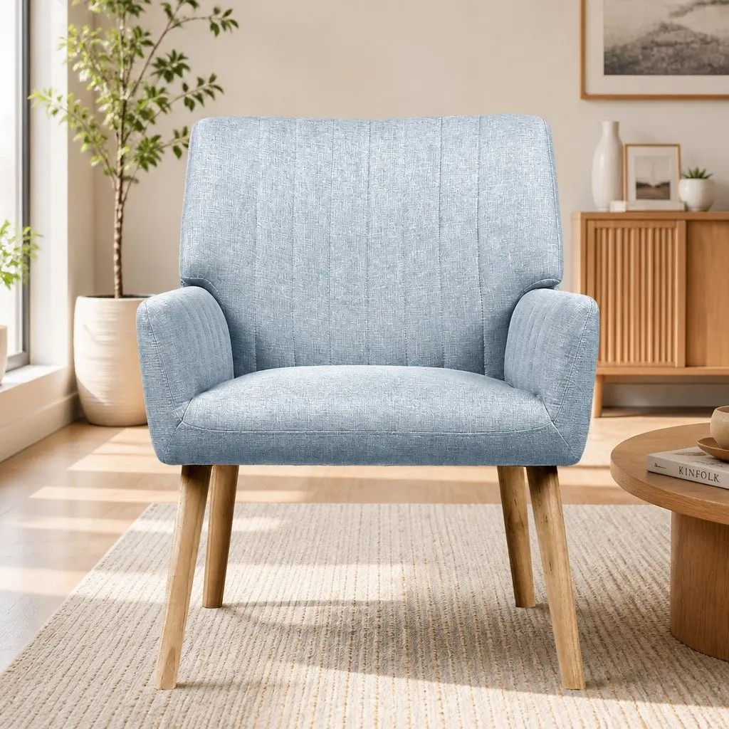 Grey Fabric Armchair for Relaxation