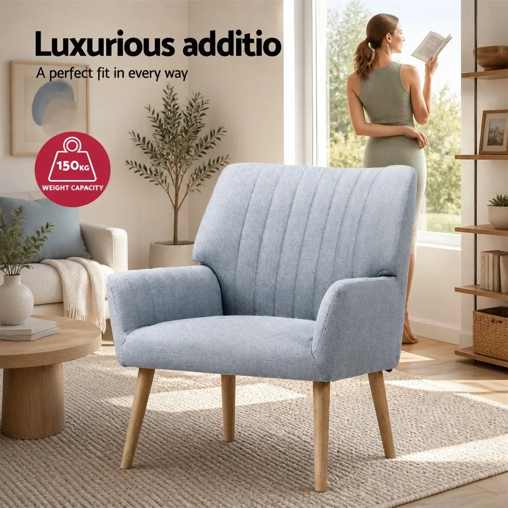 Grey Fabric Armchair for Relaxation