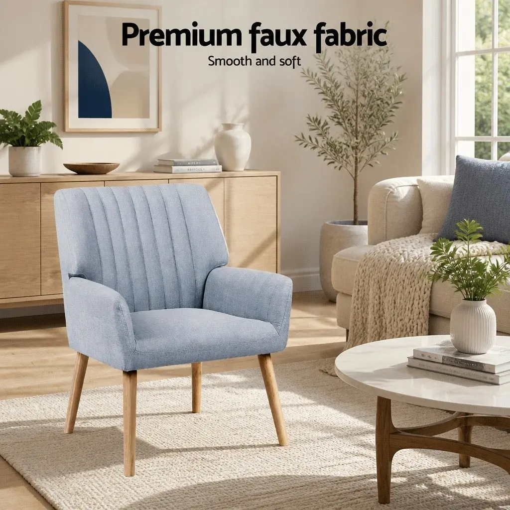 Grey Fabric Armchair for Relaxation