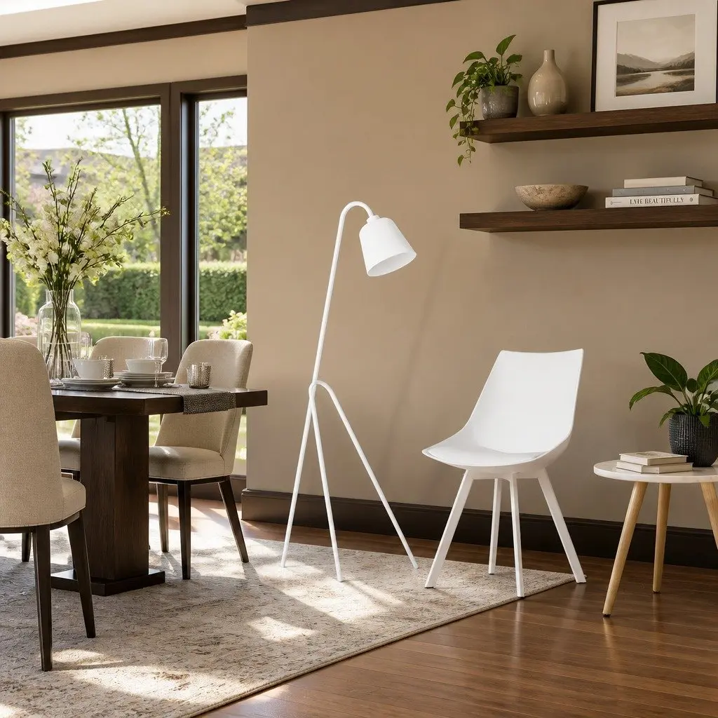 Set of 2 Modern Dining Chairs with Cushioned Support