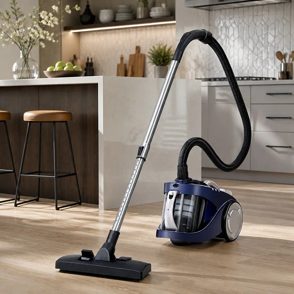 Bagless Stick Vacuum Cleaner 2200W Blue Multi-Cyclonic HEPA Filter Dust