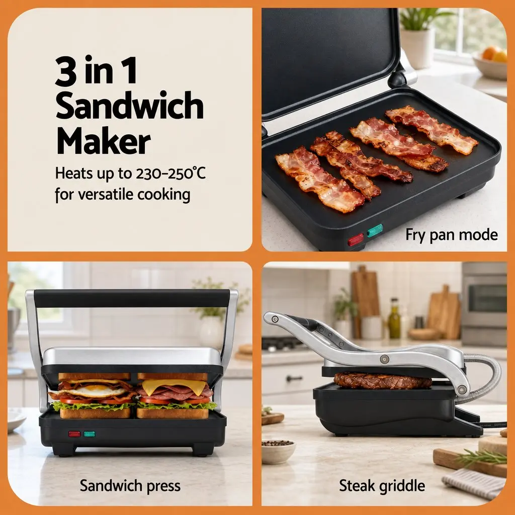 Cordless Vacuum Mop and Panini Maker Combo Set