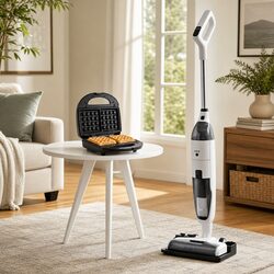 Cordless Wet Dry Vacuum Cleaner and 3-in-1 Sandwich Waffle Maker Combo Bundle