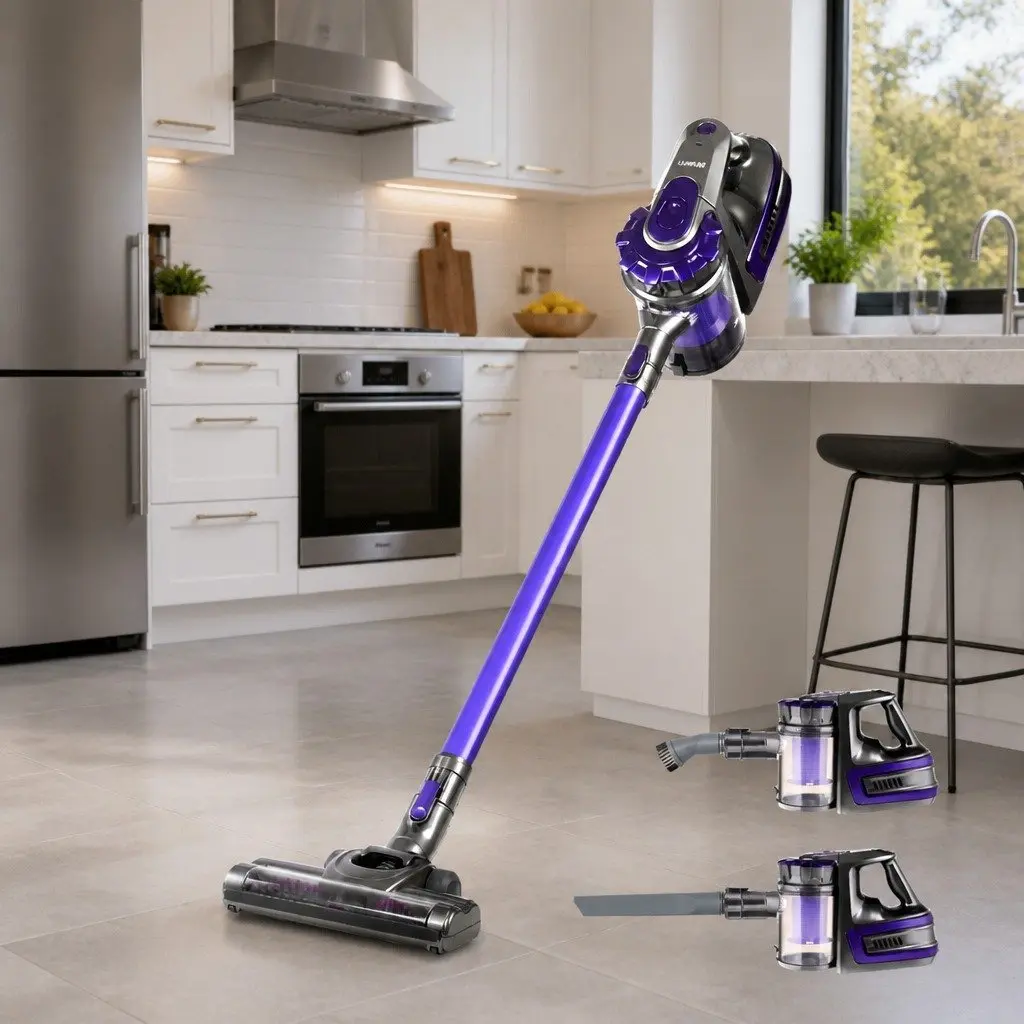 Stick Vacuum Cleaner Cordless Bagless 150W Lightweight Purple