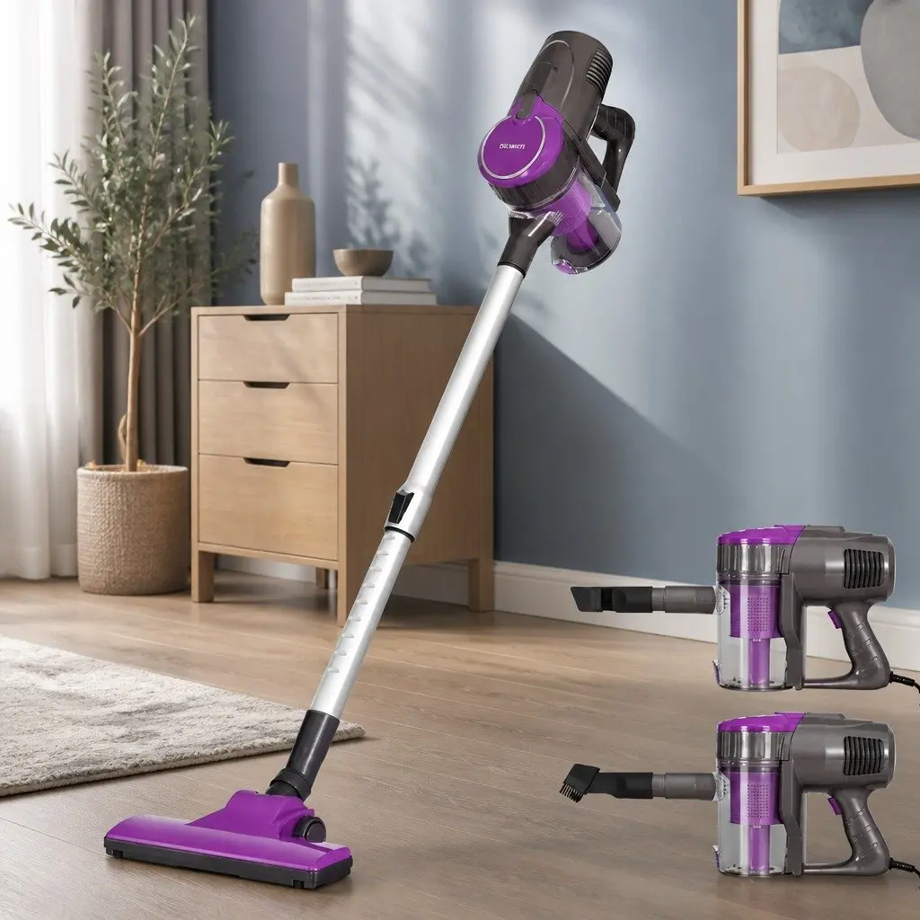 Stick Vacuum Cleaner Bagless Corded 500W Purple
