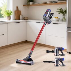 Cordless Stick Vacuum Cleaner Bagless Handheld Portable Cleaning Machine Red