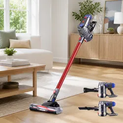 Premium Cordless Handheld Vacuum Cleaner in Red