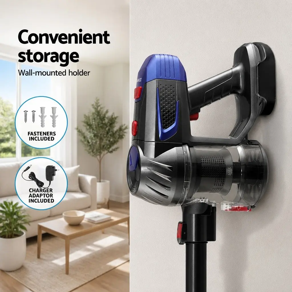 Cordless Stick Vacuum Cleaner Bagless Handheld Portable Cleaning Machine Red