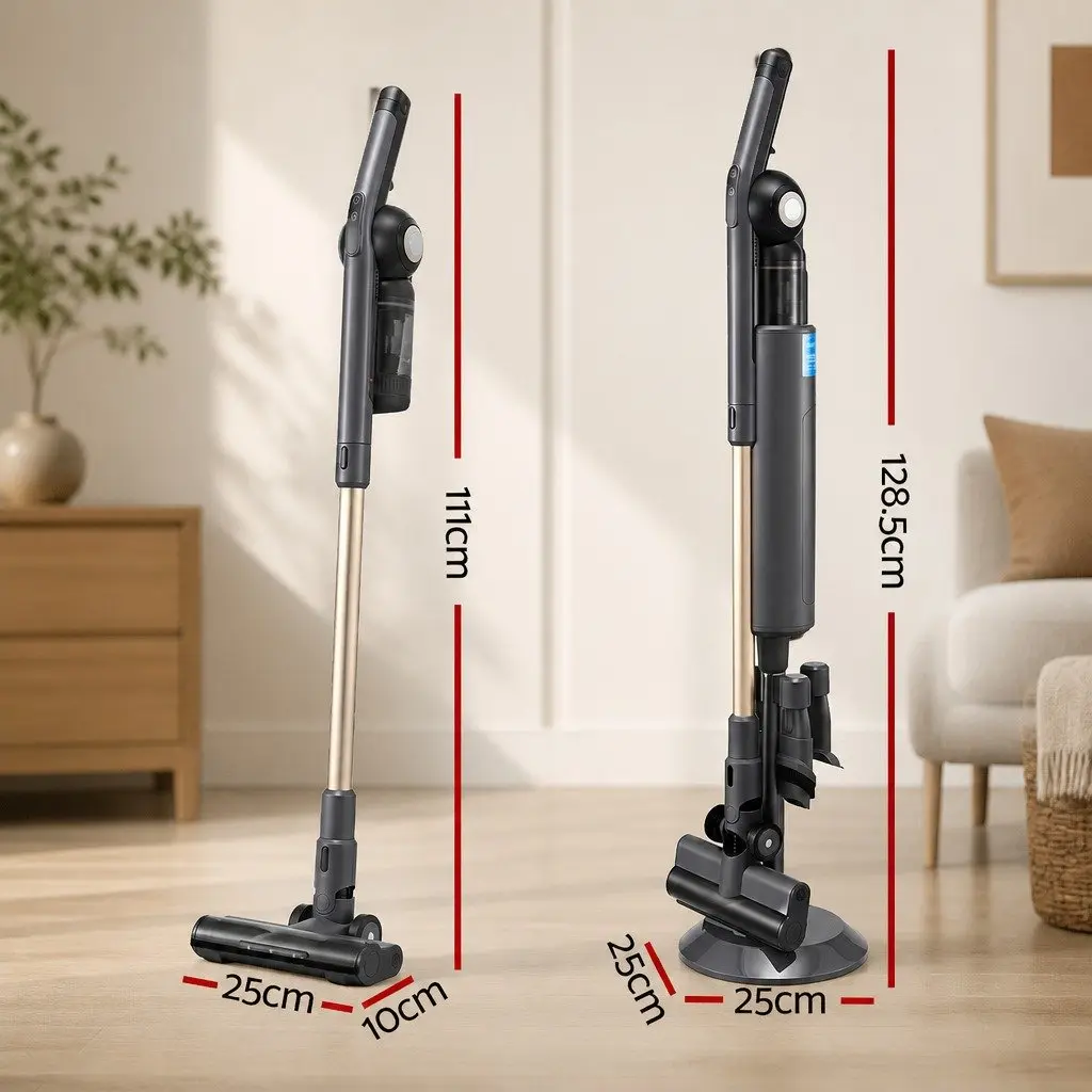 Cordless Stick Vacuum Cleaner HEPA Filter Grey 40 Minutes Runtime Auto-Empty Dust Station