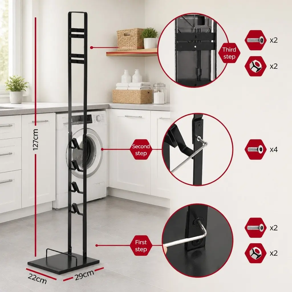 Black Handstick Vacuum Stand for Organized Storage