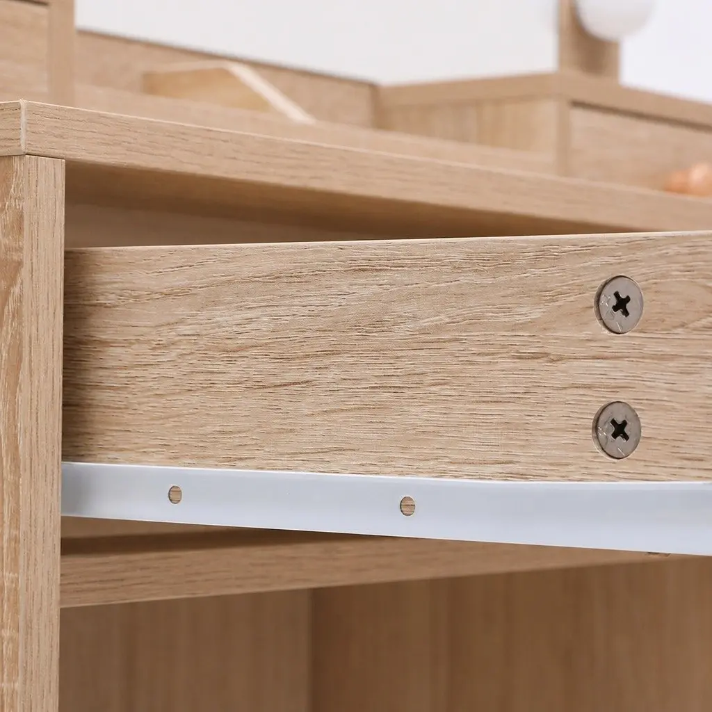 LED Makeup Vanity Table with Stool and Storage