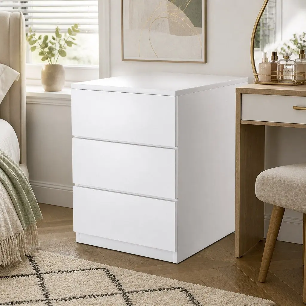LED Mirror Dressing Table Set with Storage and Stool
