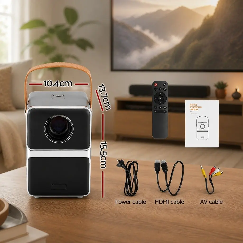 4K Portable Mini Video Projector with HDMI