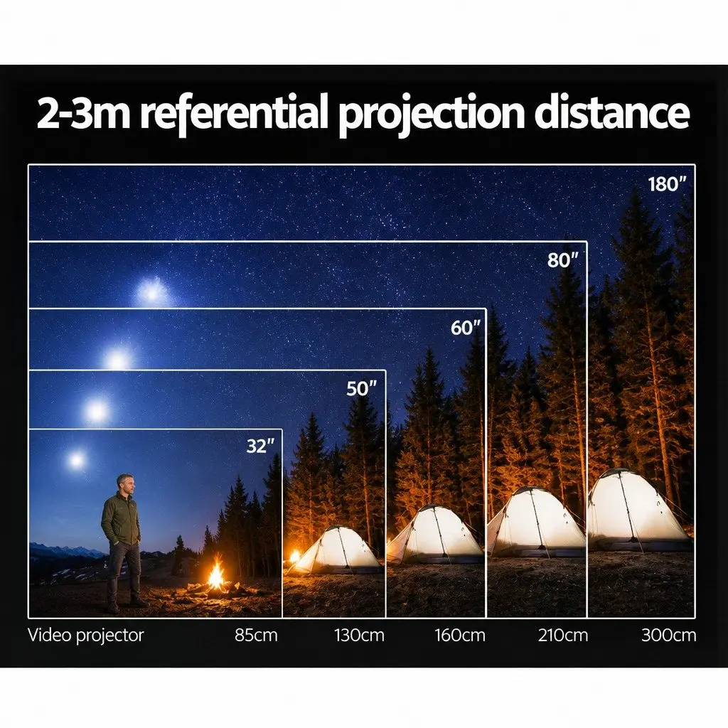 4K Portable Mini Video Projector with HDMI