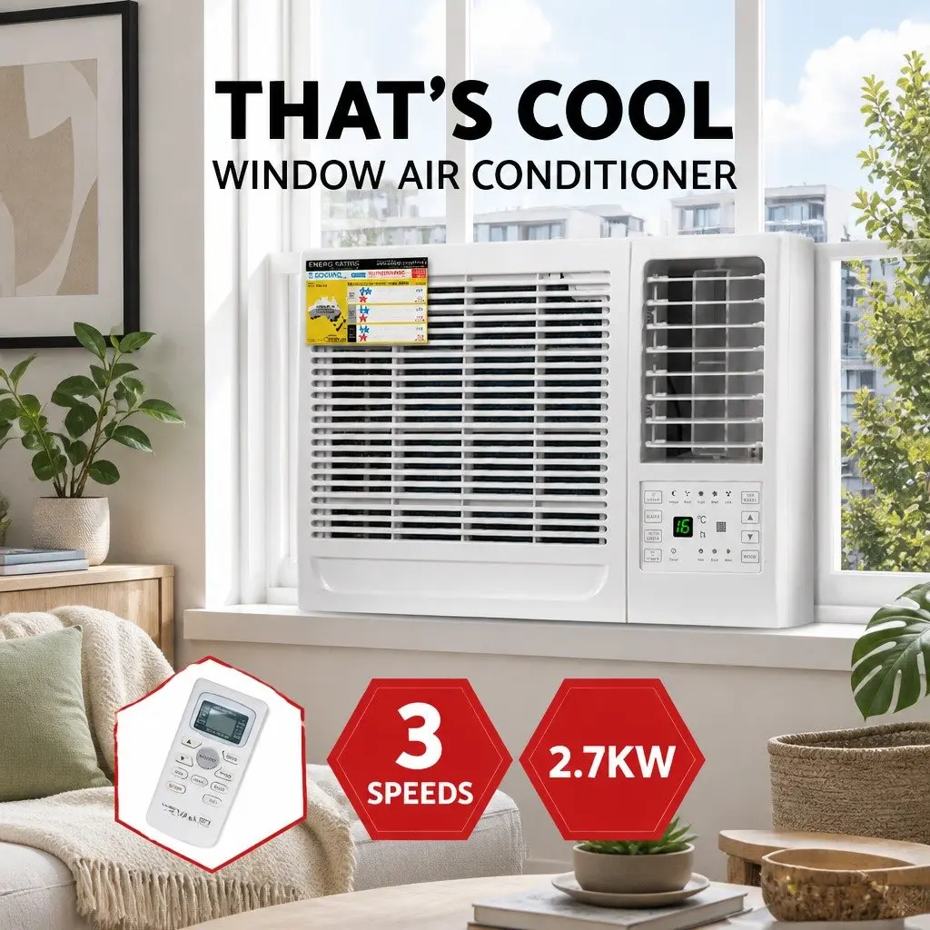 Window Air Conditioner 2.7kW with LED Control