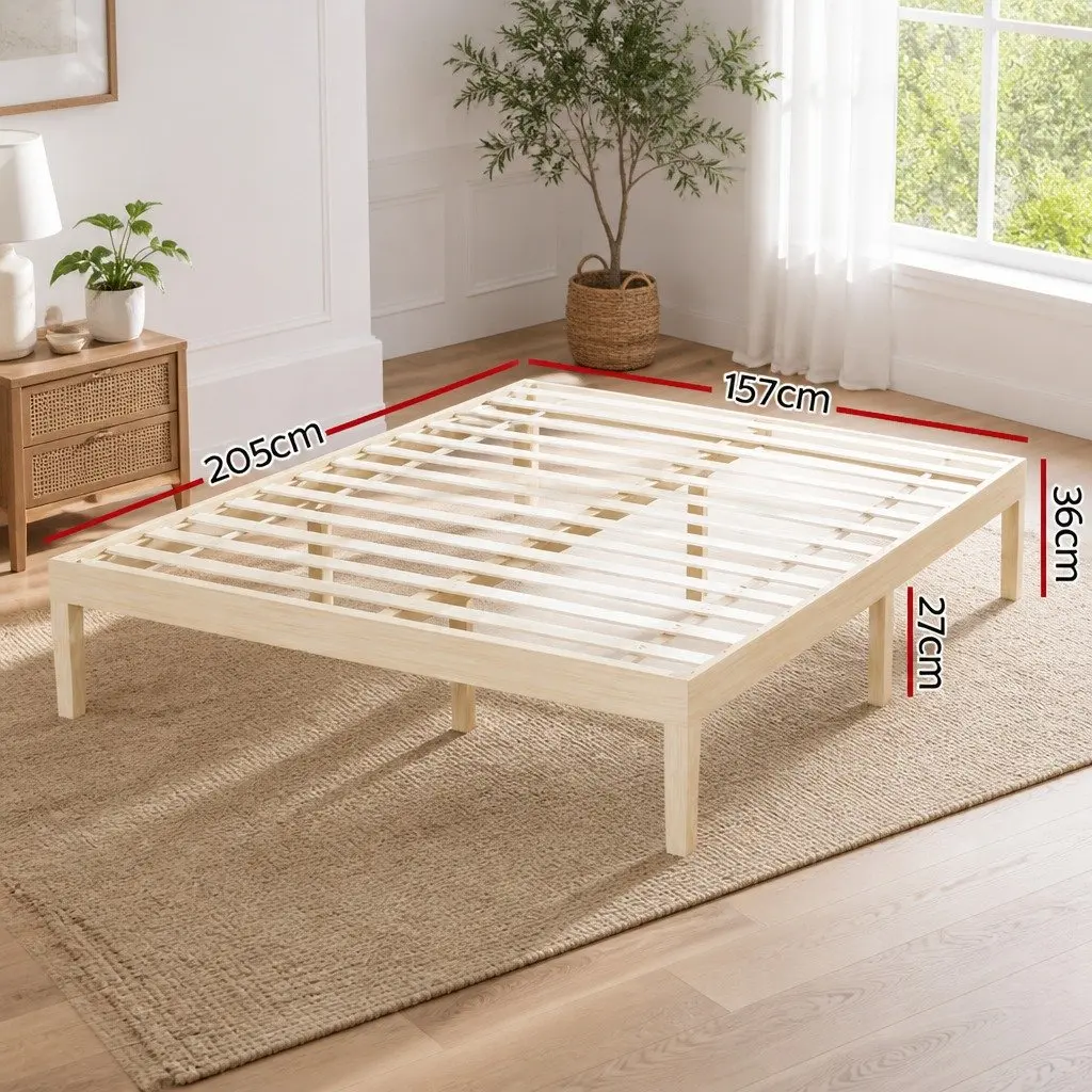 Queen Size Pinewood Bed Frame for Strong Support