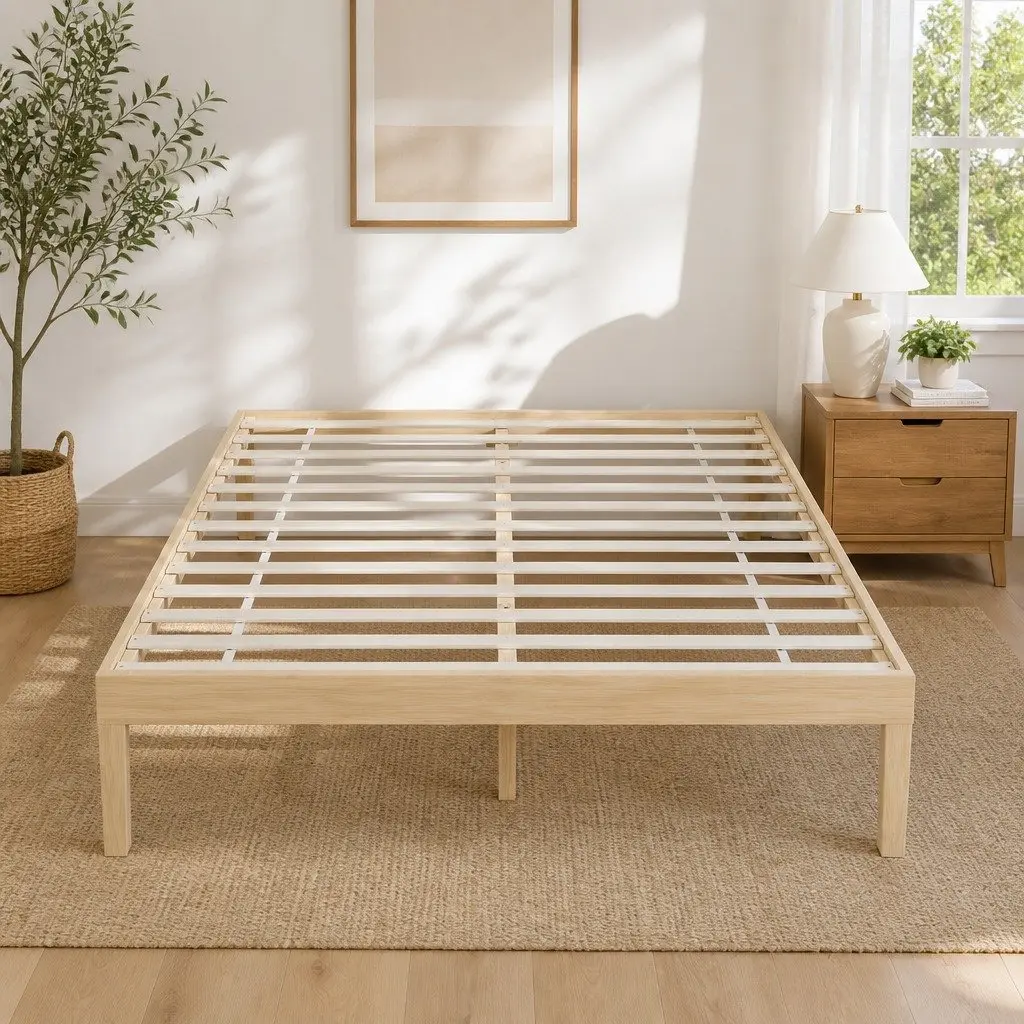 Queen Size Pinewood Bed Frame for Strong Support