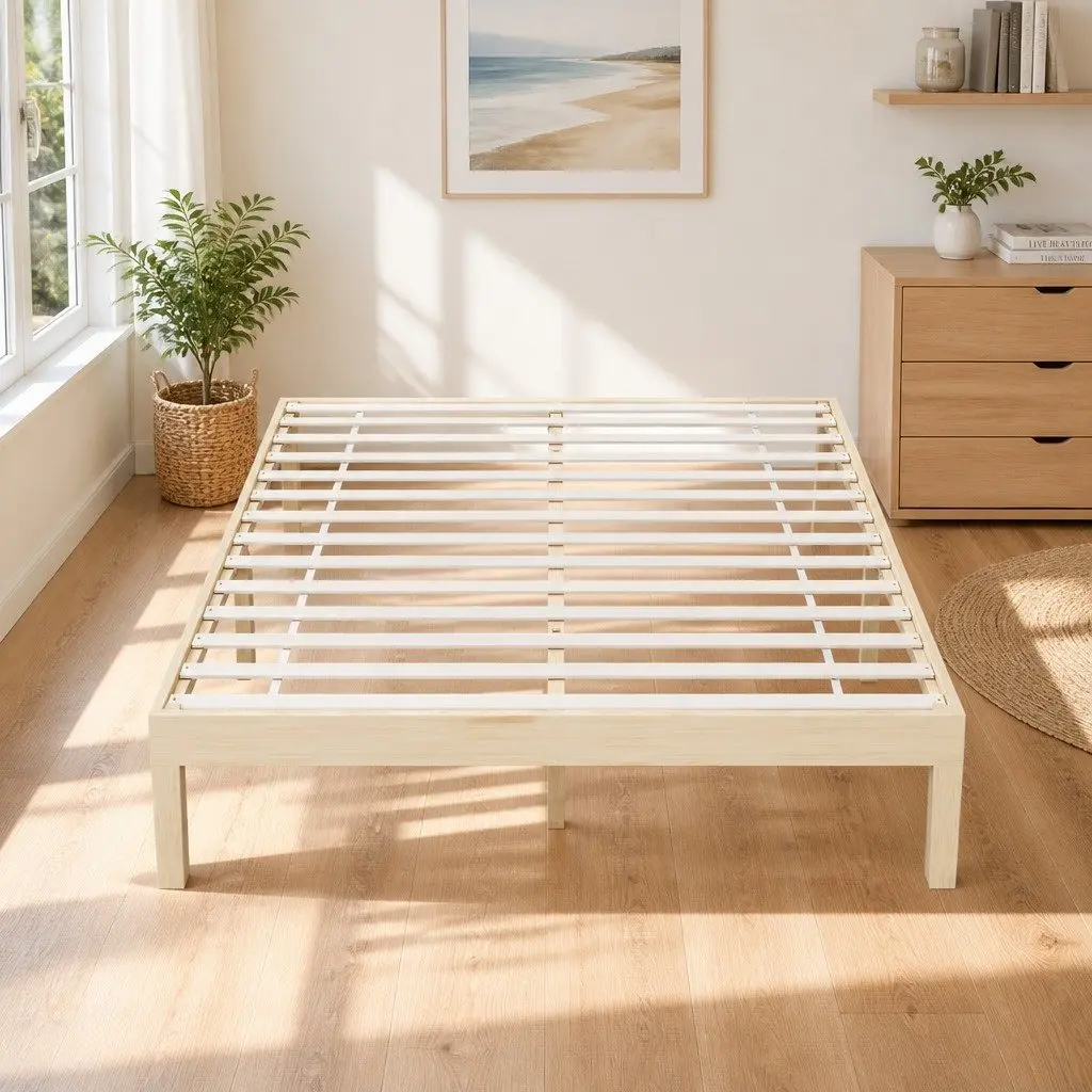 Queen Size Pinewood Bed Frame for Strong Support