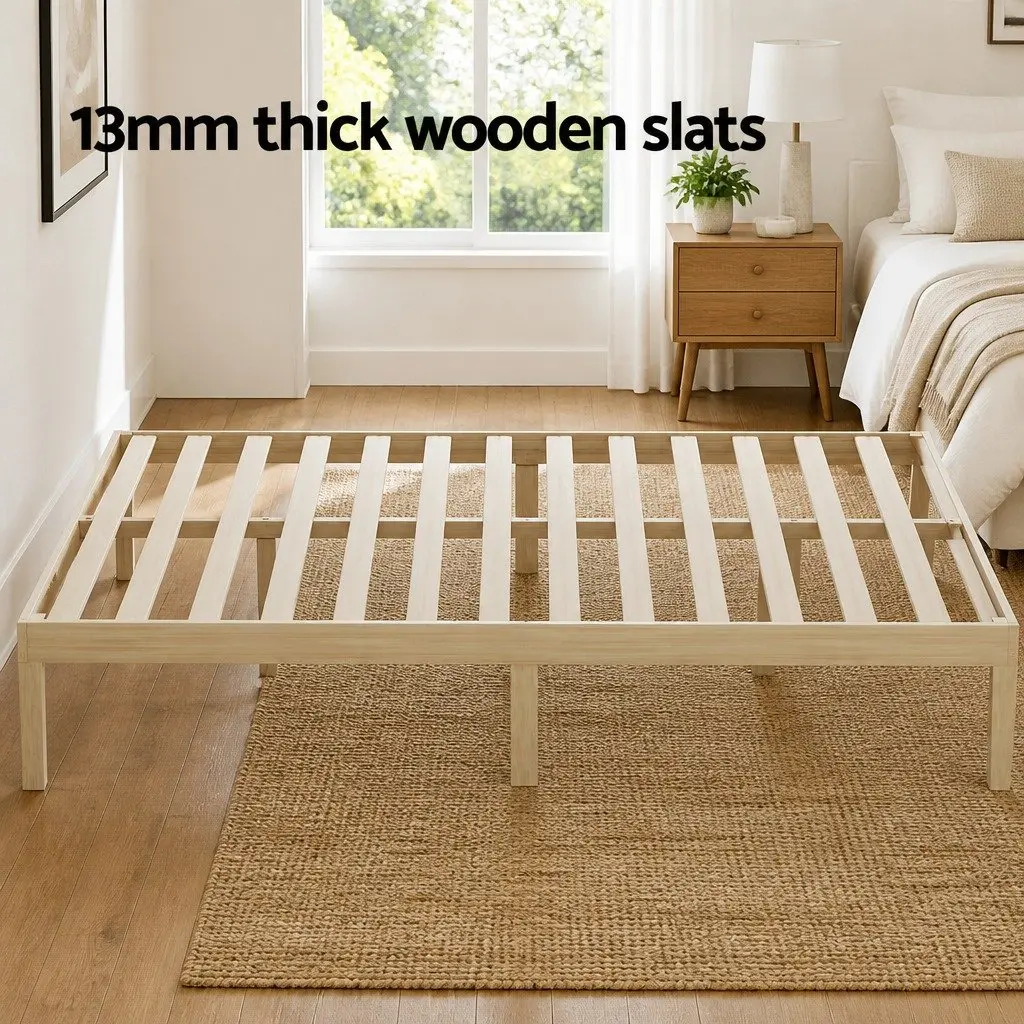 Queen Size Pinewood Bed Frame for Strong Support