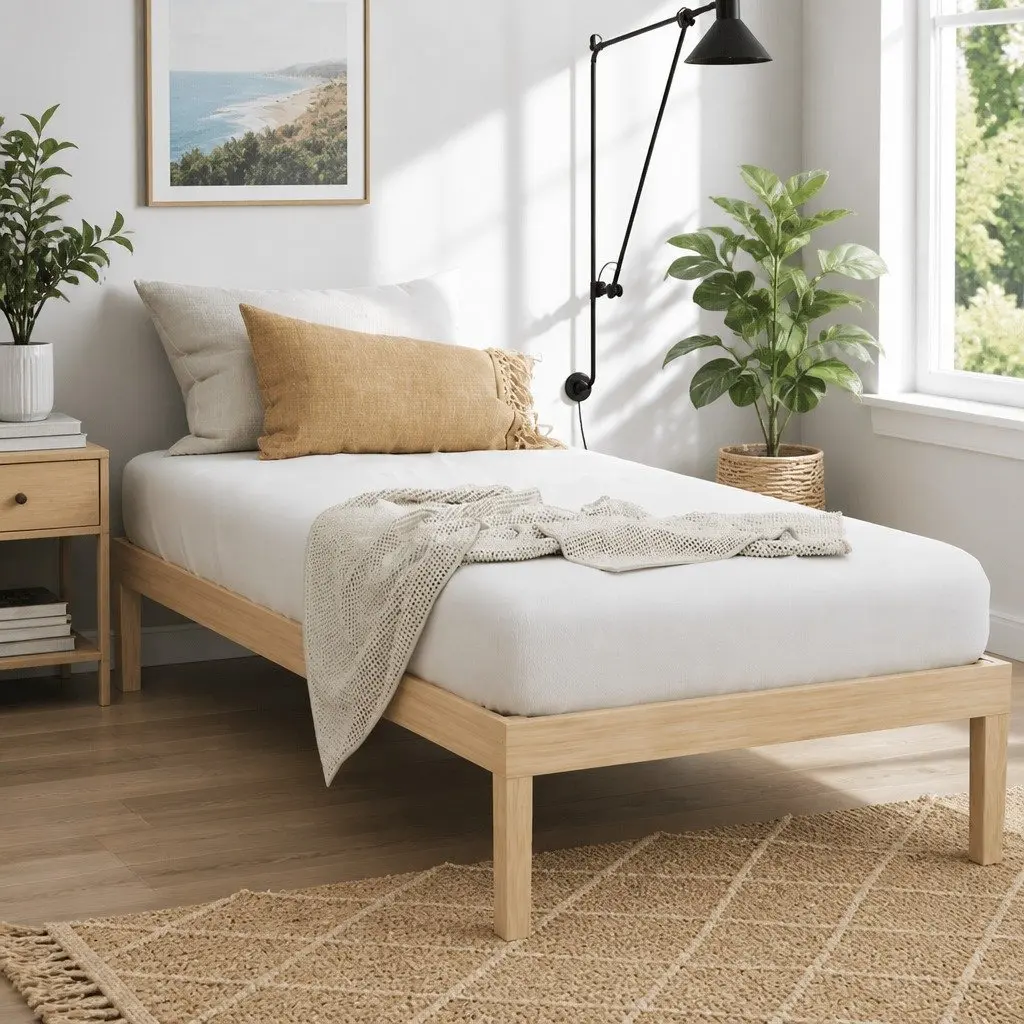 Pinewood Single Bed Frame with Slatted Base