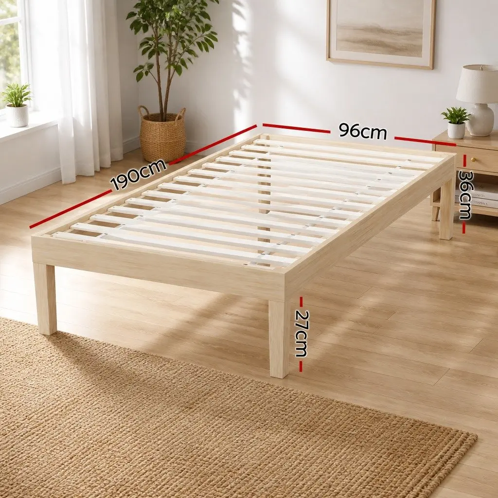 Pinewood Single Bed Frame with Slatted Base