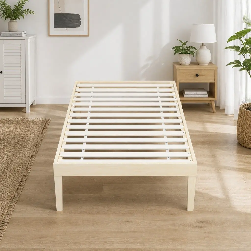 Pinewood Single Bed Frame with Slatted Base
