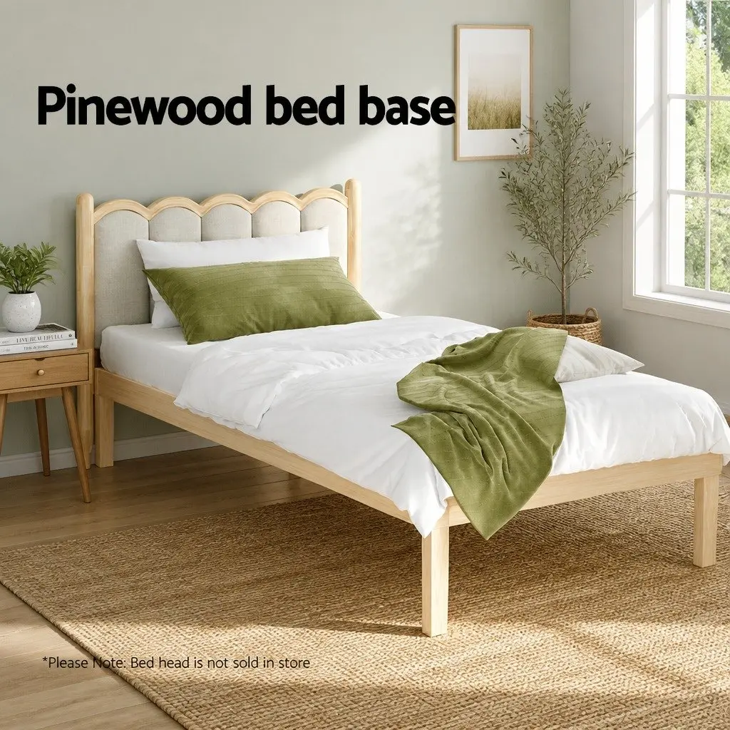 Pinewood Single Bed Frame with Slatted Base