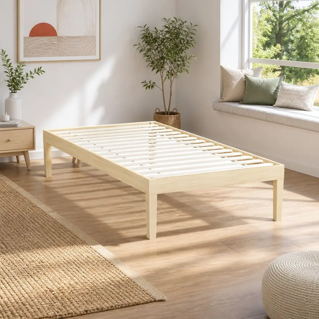 Pinewood Single Bed Frame with Slatted Base