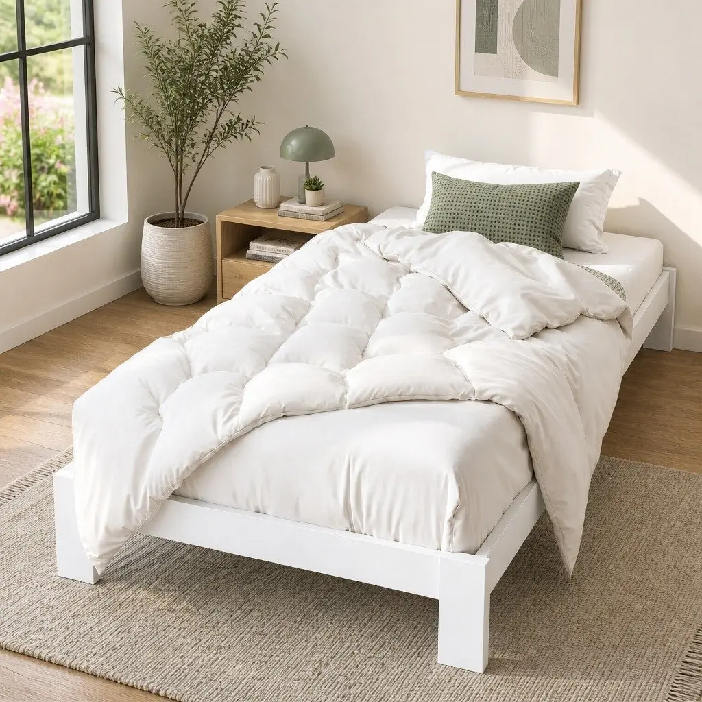 White Pine Single Bed Frame with Storage
