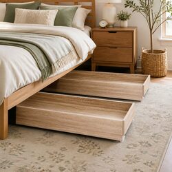 Durable Wooden Under Bed Storage Drawers with Wheels
