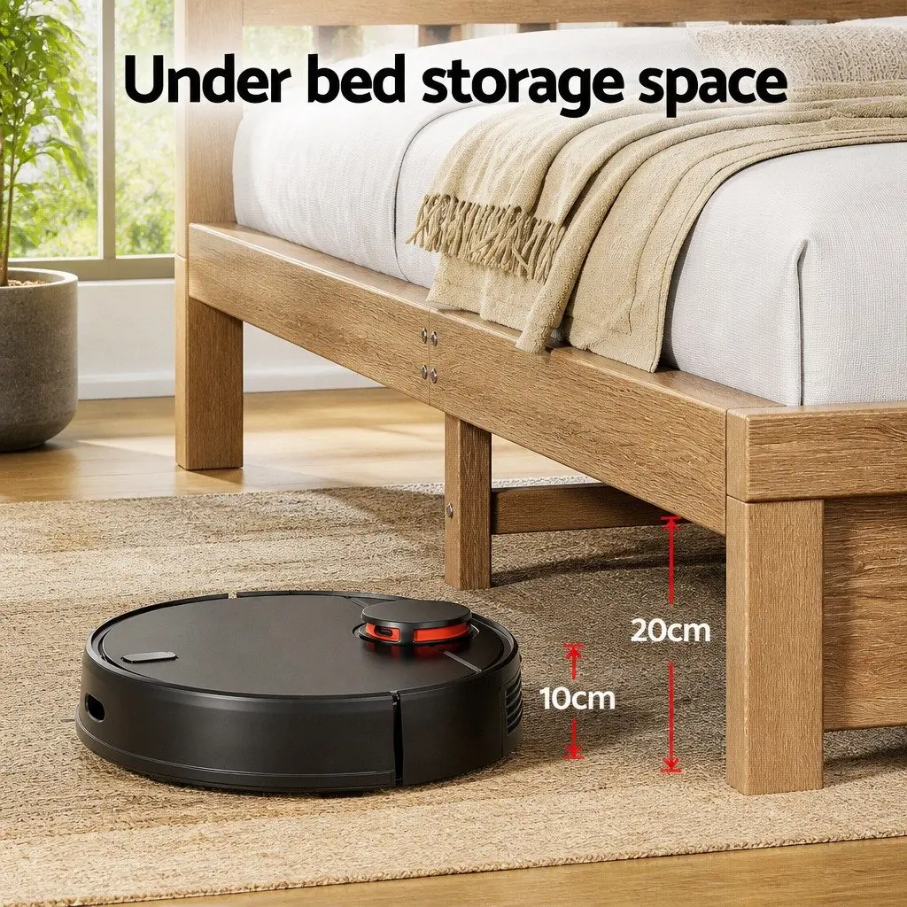 King Single Bed Frame with 2 Drawers for Storage