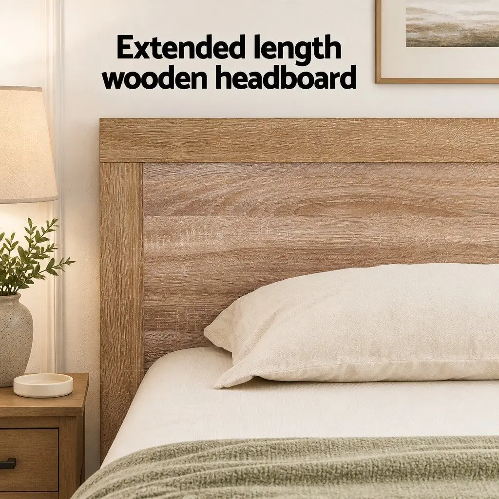 Wooden King Single Bed Frame with Support Legs