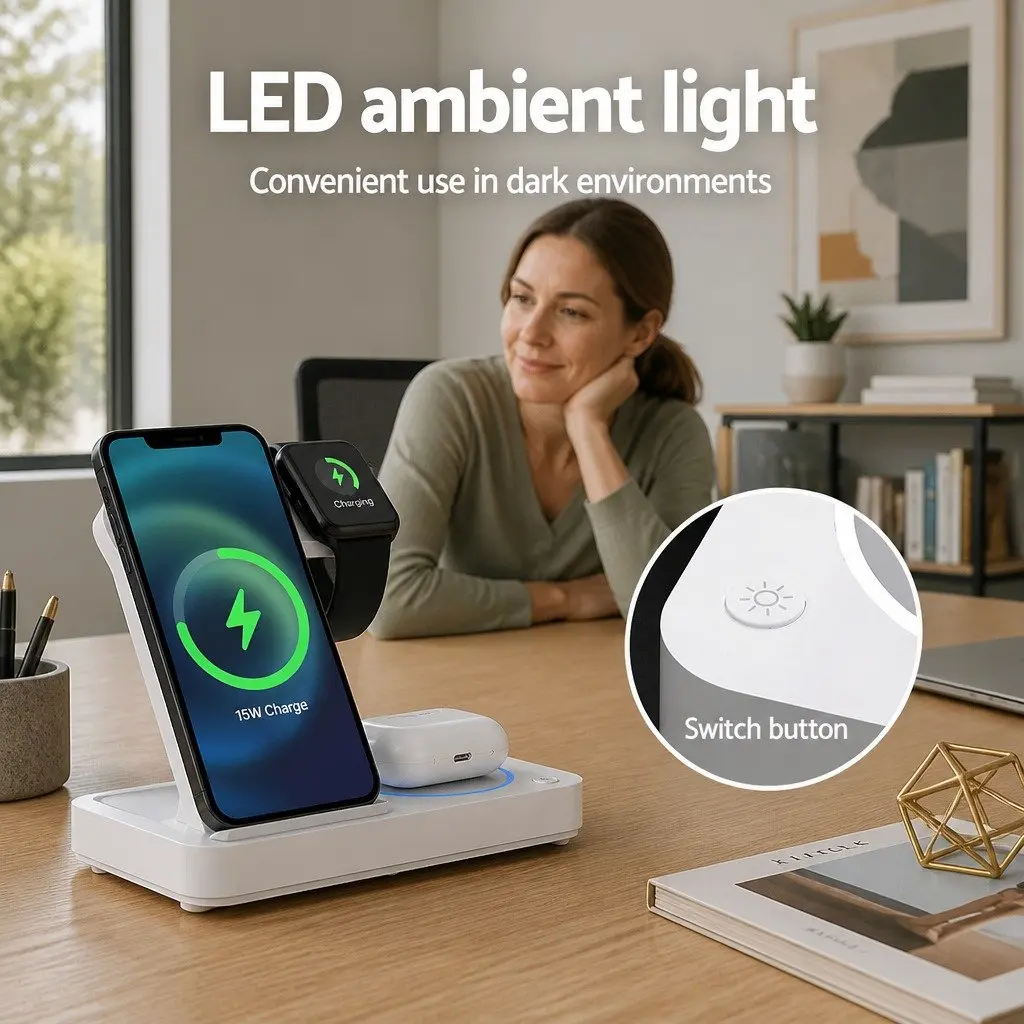 4-in-1 Wireless Charging Dock for Multiple Devices