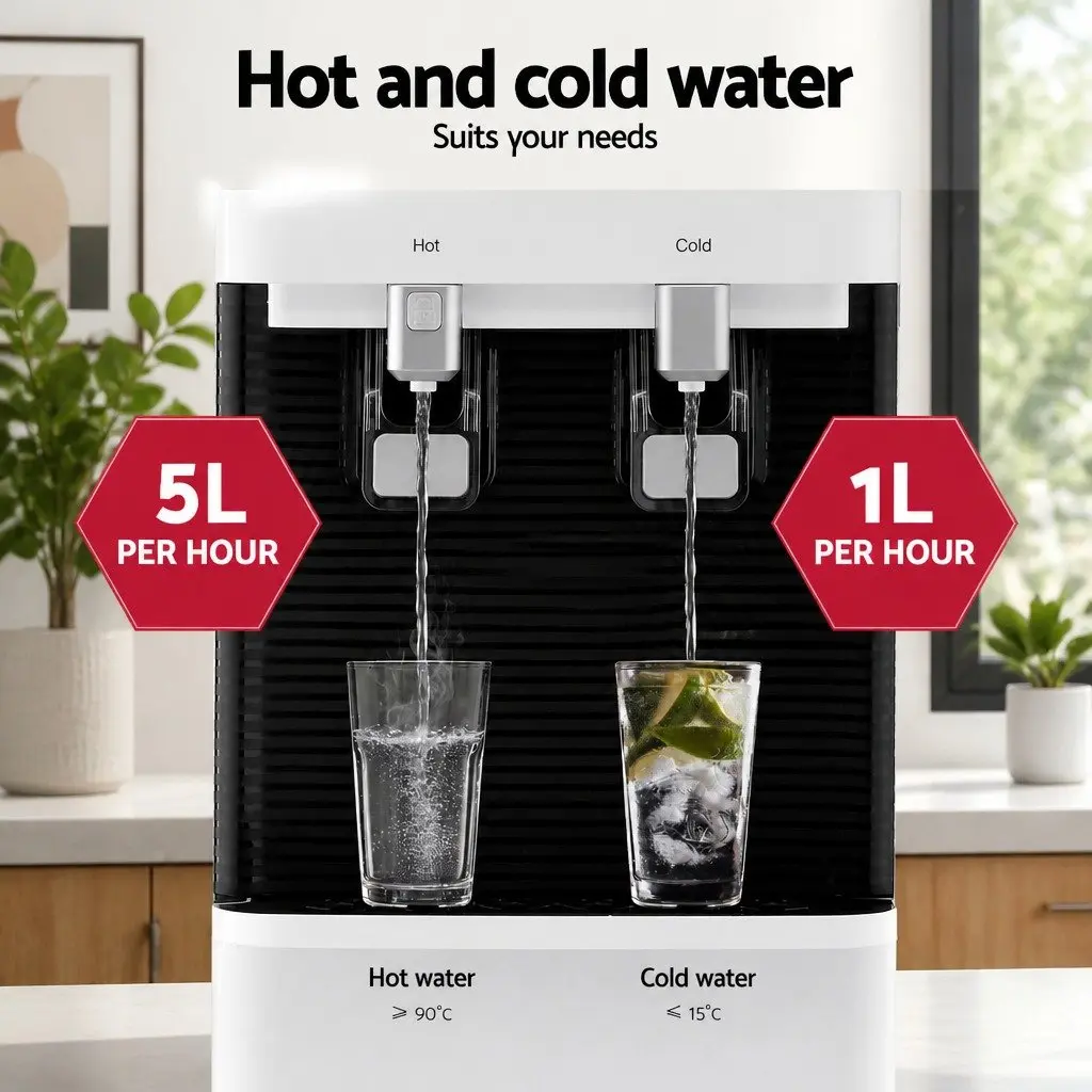 Water Dispenser Stainless Steel Bottom Loading Hot Cold White