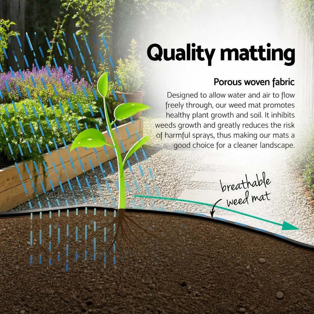 Heavy Duty Black Weed Control Mat 1.83m x 100m