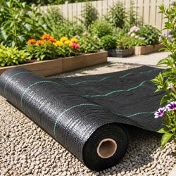 Premium Black Garden Weed Control Mat 1.83m x 30m