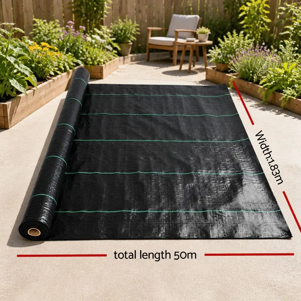 Weed Mat Woven Fabric 1.83m x 50m Black